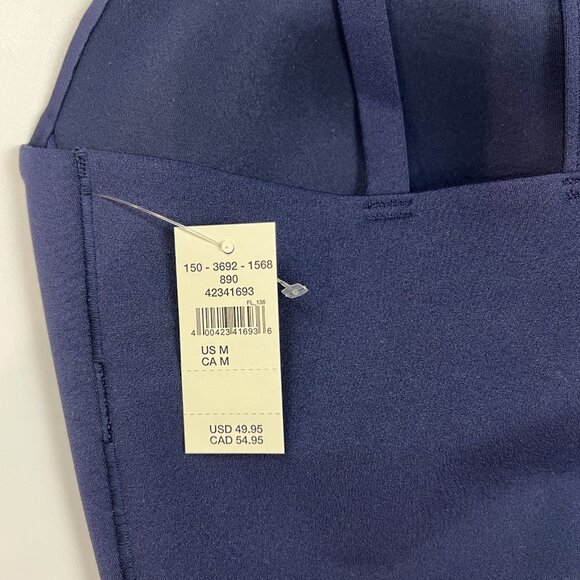 Aerie Offline Real Me Hold Up! Keyhole Sports Bra Size Medium Navy Blue Strappy - Picture 9 of 11